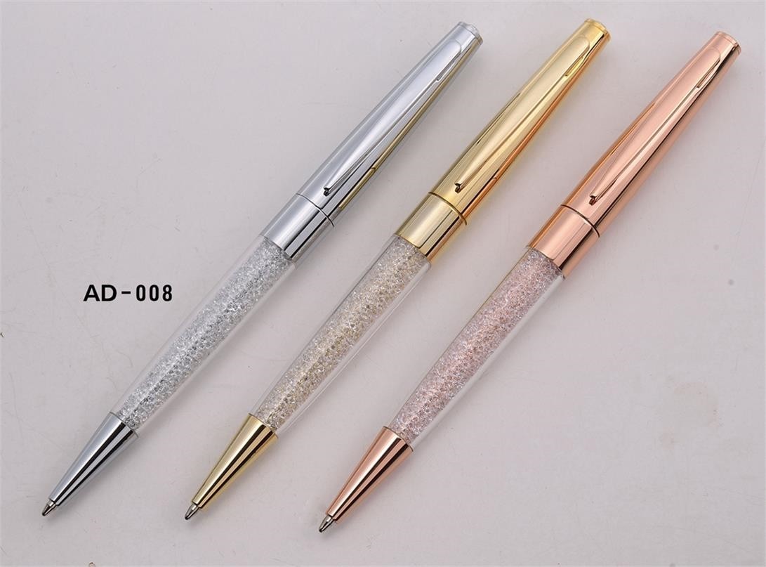 精緻黃銅豪華水晶圓珠筆 AD-008